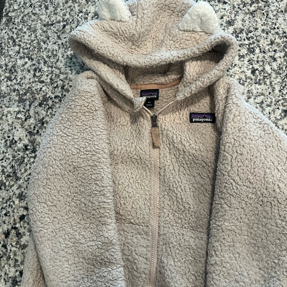Patagonia Kids' Cream Fleece Puffer Jacket